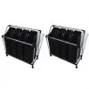 vidaXL Laundry Sorters with Bags 2 pcs Black and Grey