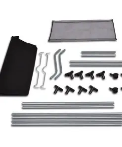 vidaXL Laundry Sorters with Bags 2 pcs Black and Grey