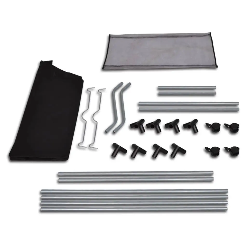 vidaXL Laundry Sorters with Bags 2 pcs Black and Grey