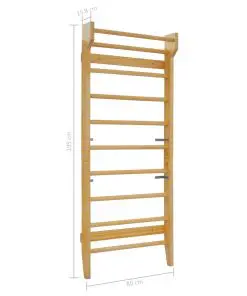vidaXL Wall Bar 80×15.8×195 cm Wood