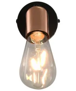 vidaXL Spot Lights 2 pcs with Filament Bulbs 2 W Black and Copper E27