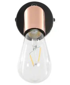 vidaXL Spot Lights 2 pcs Black and Copper E27