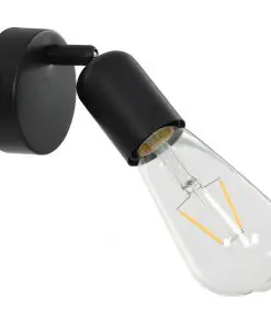 vidaXL Spot Lights 2 pcs with Filament Bulbs 2 W Black E27