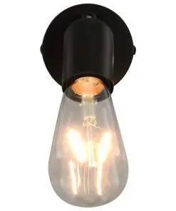 vidaXL Spot Lights 2 pcs with Filament Bulbs 2 W Black E27