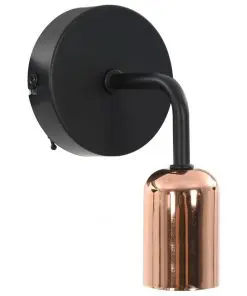 vidaXL Wall Lights 2 pcs with Filament Bulbs 2 W Black and Copper E27