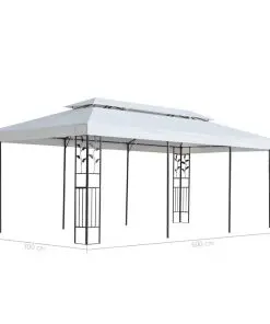 vidaXL Gazebo 3×6 m White