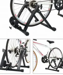 vidaXL Roller Trainer Black 26″-28″ Steel Black