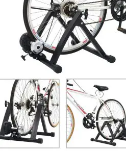 vidaXL Roller Trainer Black 26″-28″ Steel Black