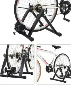 vidaXL Roller Trainer Black 26″-28″ Steel Black