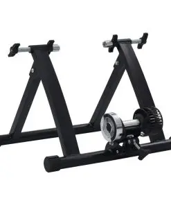 vidaXL Roller Trainer Black 26″-28″ Steel Black