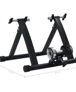 vidaXL Roller Trainer Black 26″-28″ Steel Black