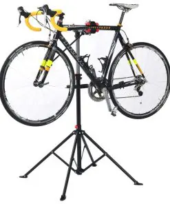 vidaXL Bike Repair Stand 103x103x(115-200) cm Steel Black