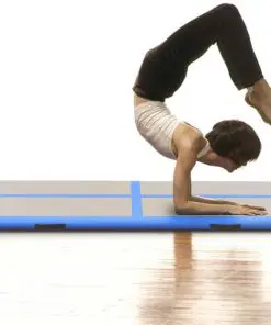 vidaXL Inflatable Gymnastics Mat with Pump 300x100x10 cm PVC Blue