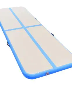 vidaXL Inflatable Gymnastics Mat with Pump 300x100x10 cm PVC Blue