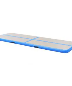 vidaXL Inflatable Gymnastics Mat with Pump 300x100x10 cm PVC Blue