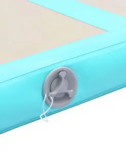 vidaXL Inflatable Gymnastics Mat with Pump 300x100x10 cm PVC Green