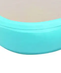 vidaXL Inflatable Gymnastics Mat with Pump 300x100x10 cm PVC Green