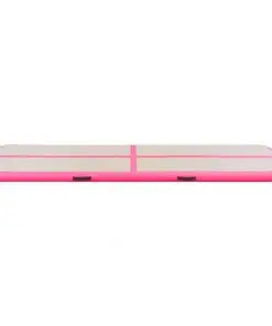 vidaXL Inflatable Gymnastics Mat with Pump 400x100x10 cm PVC Pink