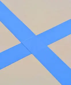 vidaXL Inflatable Gymnastics Mat with Pump 400x100x10 cm PVC Blue