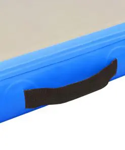 vidaXL Inflatable Gymnastics Mat with Pump 400x100x10 cm PVC Blue