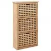 vidaXL Shoe Storage Cabinet 55x20x104 cm Solid Walnut Wood