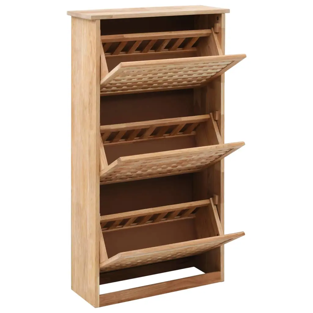 vidaXL Shoe Storage Cabinet 55x20x104 cm Solid Walnut Wood