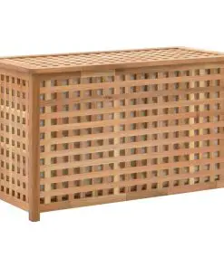 vidaXL Laundry Chest 77.5×37.5×46.5 cm Solid Walnut Wood