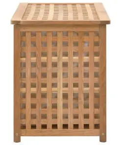 vidaXL Laundry Chest 77.5×37.5×46.5 cm Solid Walnut Wood