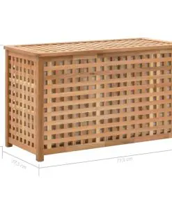 vidaXL Laundry Chest 77.5×37.5×46.5 cm Solid Walnut Wood