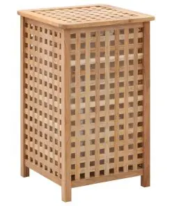 vidaXL Laundry Bin 39x39x65 cm Solid Walnut Wood