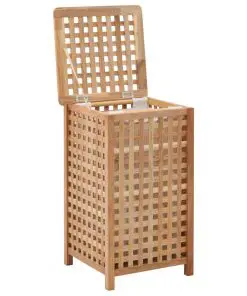 vidaXL Laundry Bin 39x39x65 cm Solid Walnut Wood