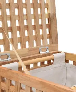 vidaXL Laundry Bin 39x39x65 cm Solid Walnut Wood