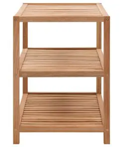 vidaXL Bathroom Shelf Solid Walnut Wood 65x40x55 cm