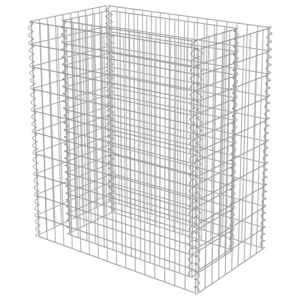 vidaXL Gabion Raised Bed Galvanised Steel 90x50x100 cm