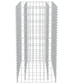vidaXL Gabion Raised Bed Galvanised Steel 90x50x100 cm