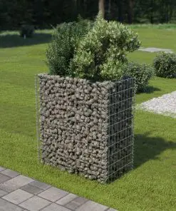 vidaXL Gabion Raised Bed Galvanised Steel 90x50x100 cm