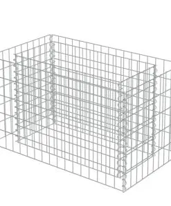 vidaXL Gabion Raised Bed Galvanised Steel 90x50x50 cm