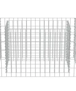 vidaXL Gabion Raised Bed Galvanised Steel 90x50x50 cm