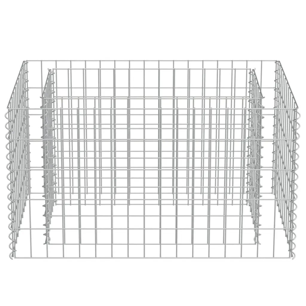vidaXL Gabion Raised Bed Galvanised Steel 90x50x50 cm