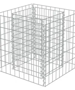 vidaXL Gabion Raised Bed Galvanised Steel 50x50x50 cm