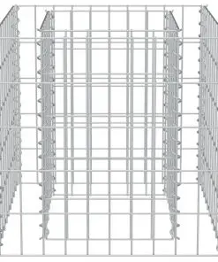 vidaXL Gabion Raised Bed Galvanised Steel 50x50x50 cm