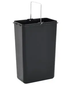 vidaXL Recycle Dustbin Silver Stainless Steel 3×8 L