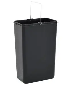 vidaXL Recycle Dustbin Silver Stainless Steel 3×15 L