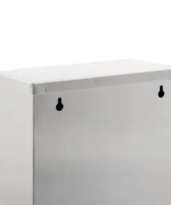 vidaXL Recycle Dustbin Silver Stainless Steel 3×15 L