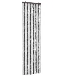 vidaXL Insect Curtain Grey and White 56×185 cm Chenille