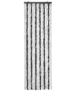 vidaXL Insect Curtain Grey and White 56×185 cm Chenille