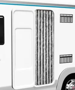 vidaXL Insect Curtain Grey and White 56×185 cm Chenille