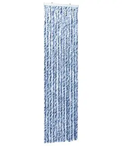 vidaXL Insect Curtain Blue, White and Silver 56×185 cm Chenille