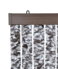 vidaXL Insect Curtain Brown and Beige 56×185 cm Chenille