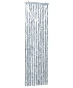 vidaXL Insect Curtain White and Grey 56×185 cm Chenille